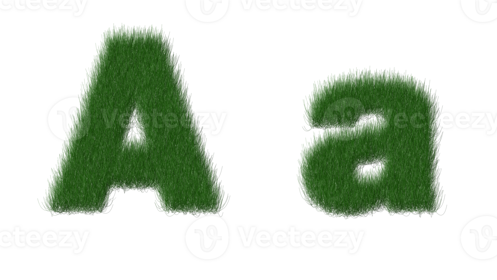grass alphabet A png transparent background