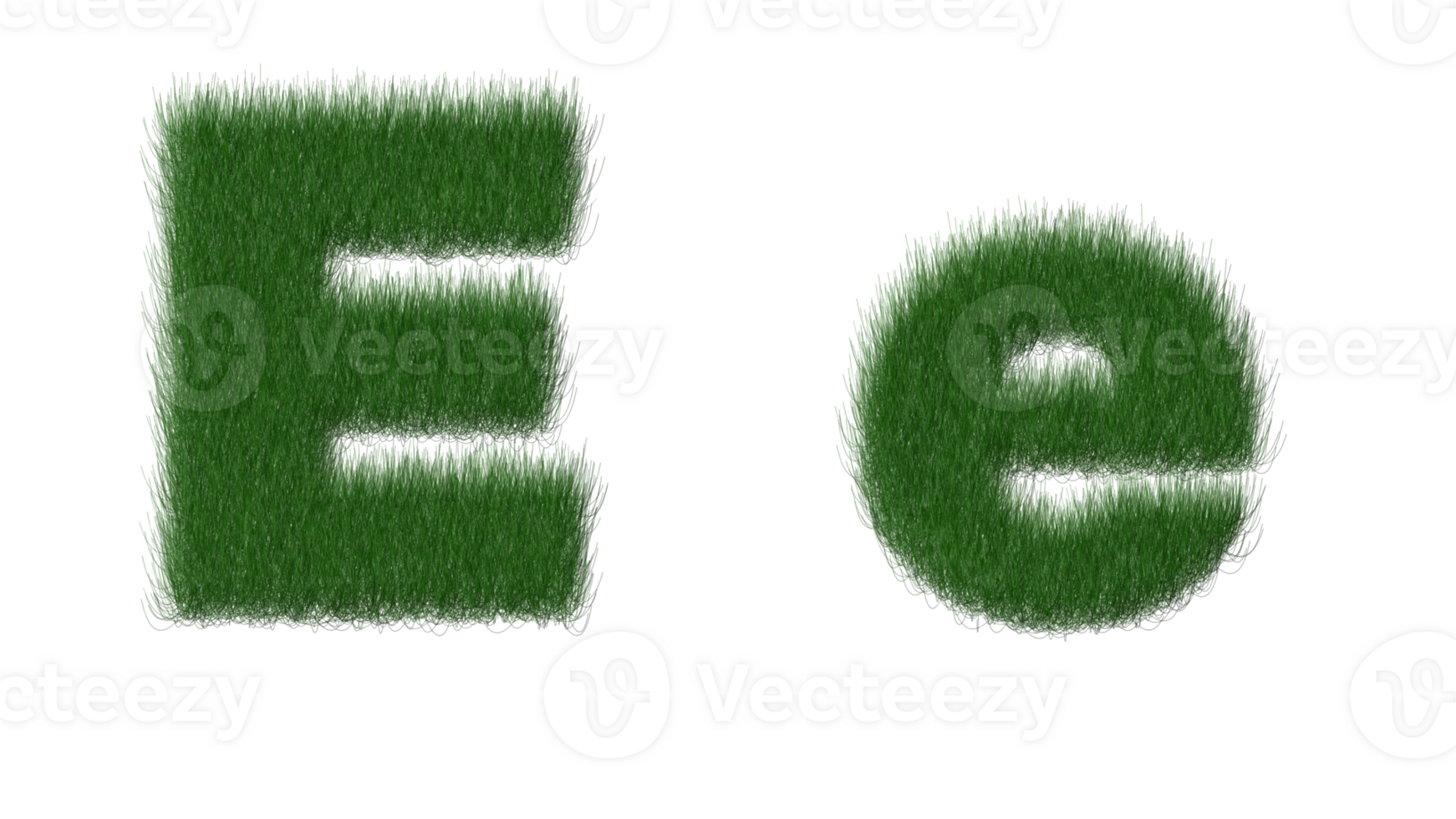 grass alphabet E png transparent background
