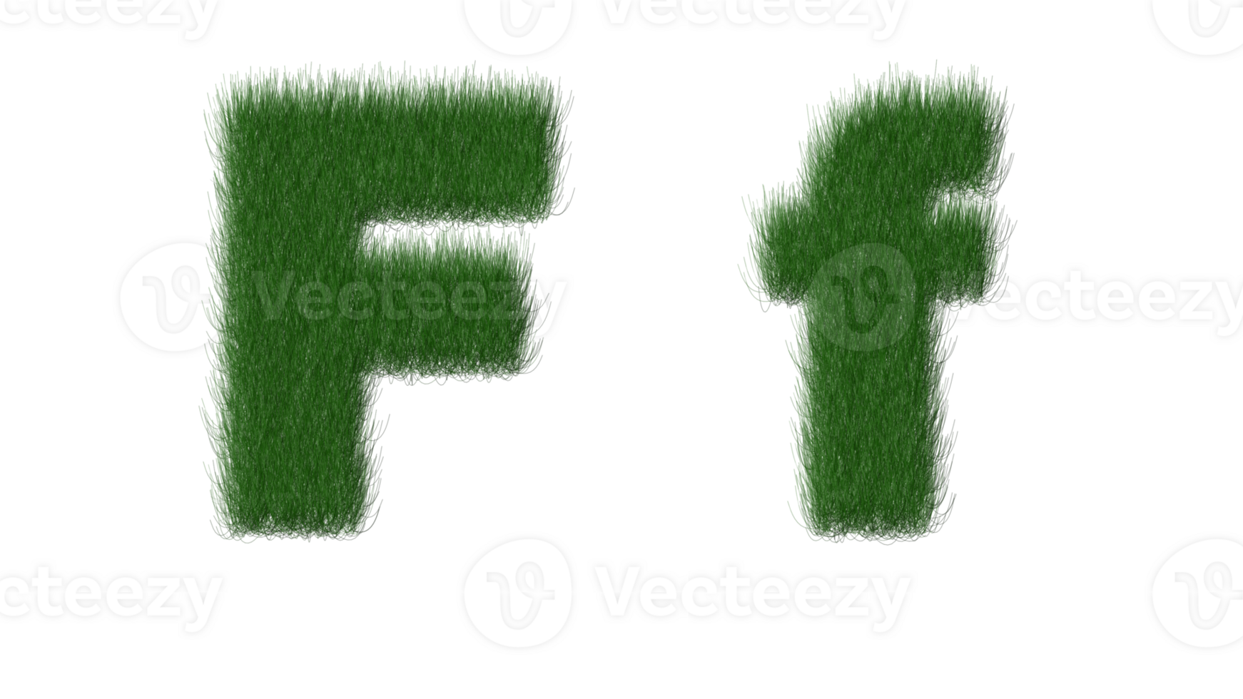 grass alphabet F png transparent background