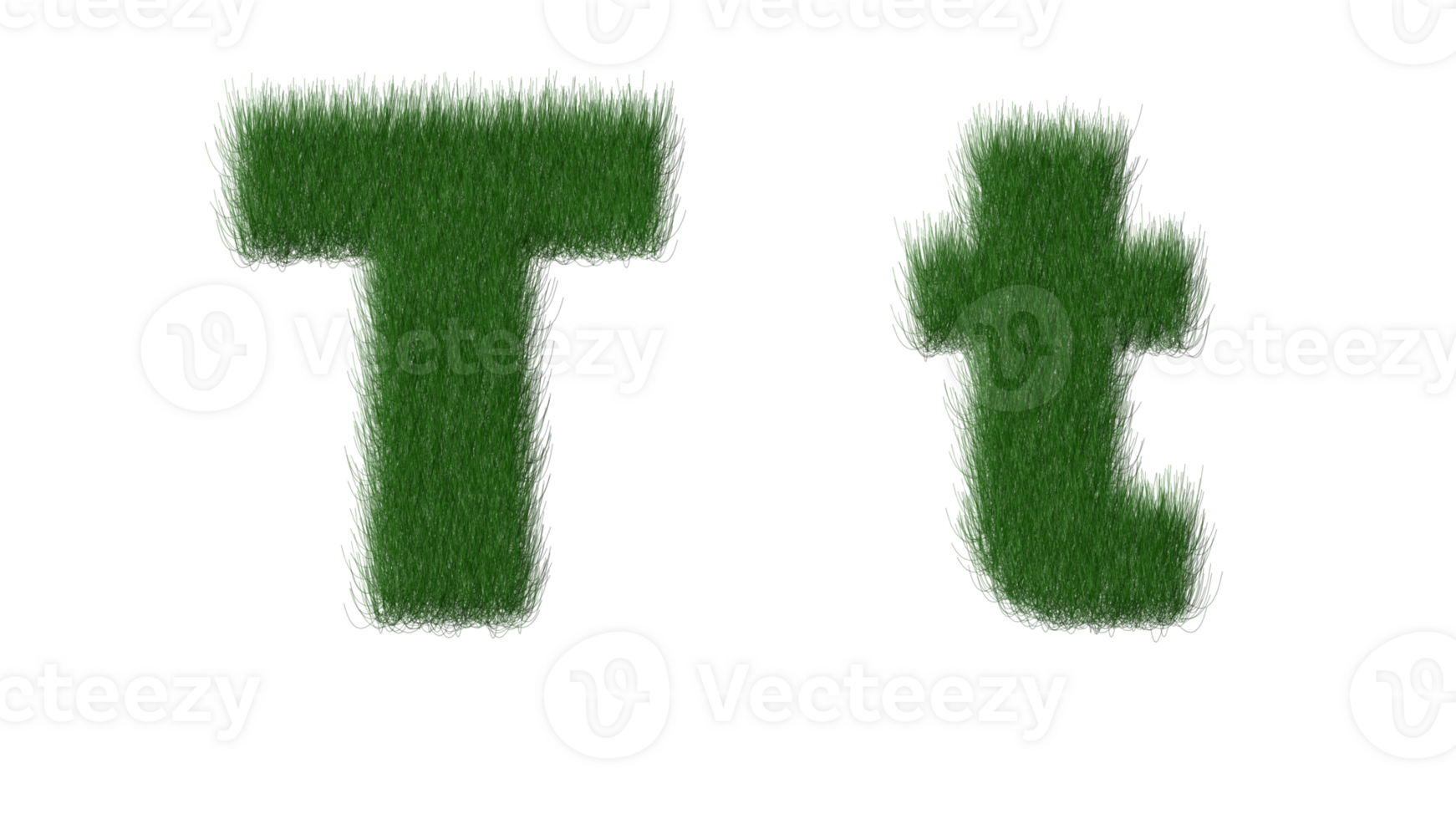 grass alphabet T png transparent background