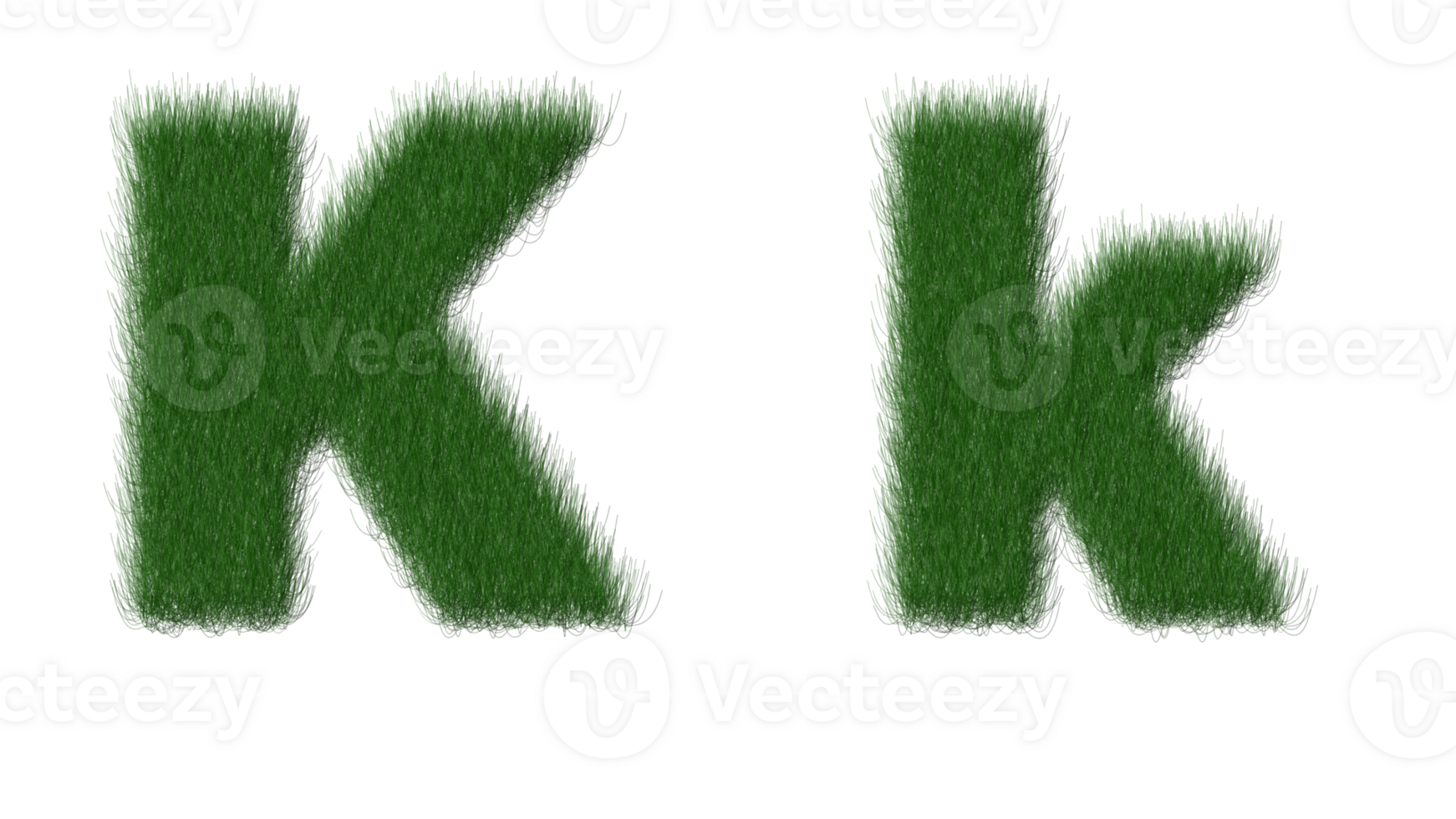 grass alphabet K png transparent background
