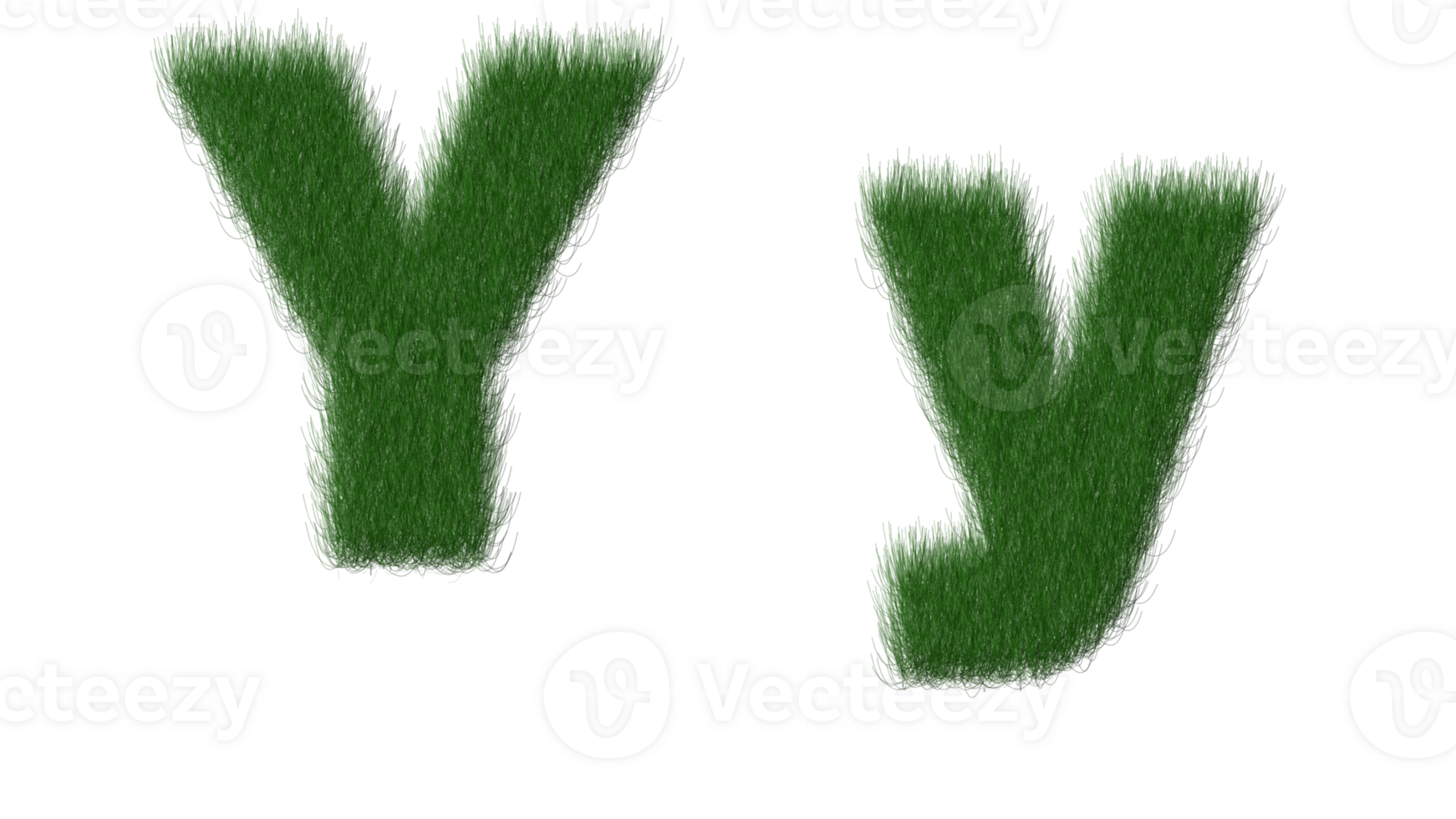 grass alphabet Y png transparent background
