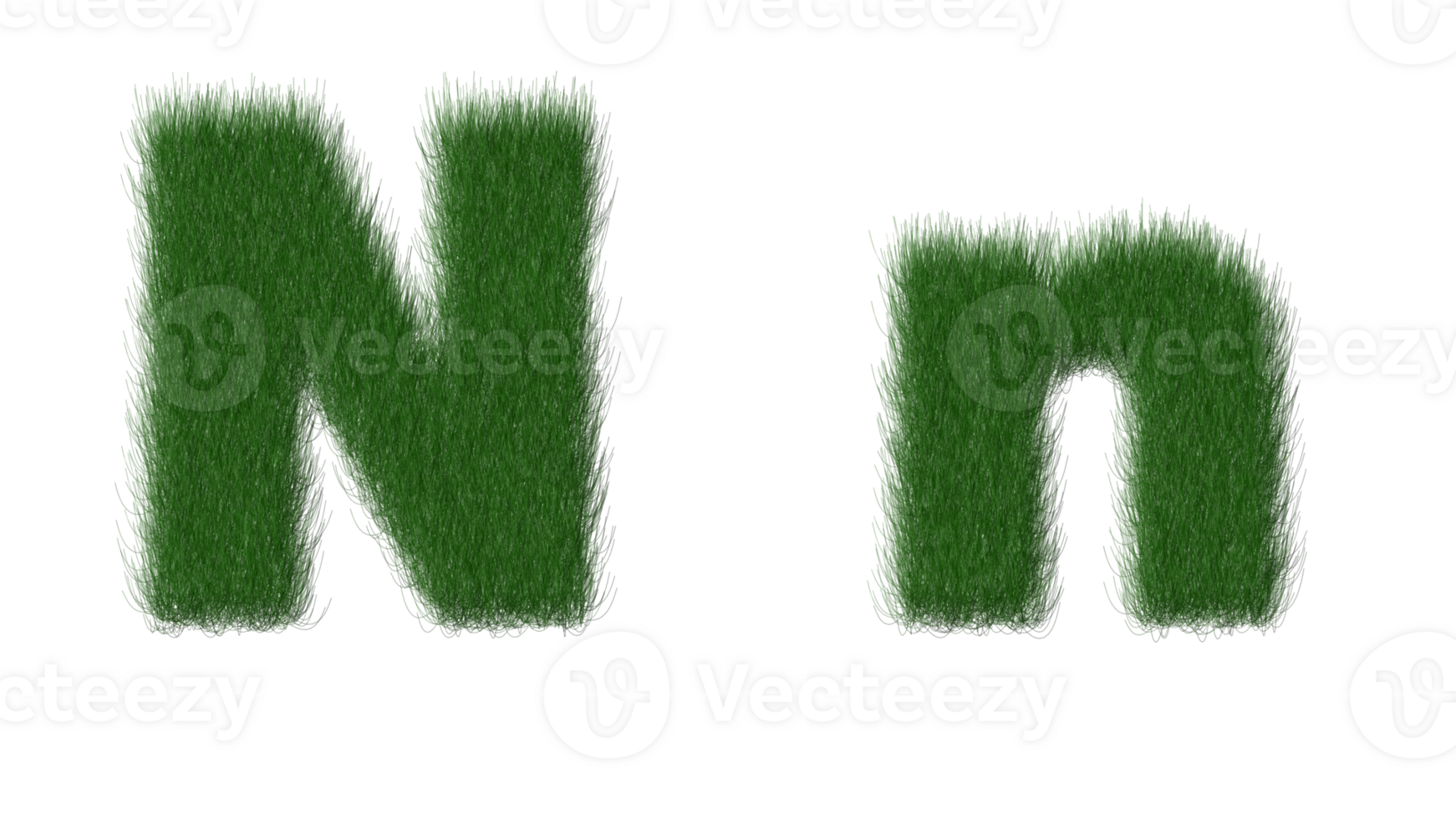 grass alphabet N png transparent background
