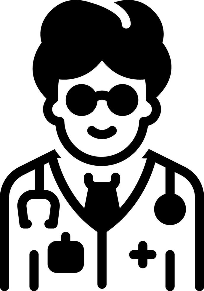 solid icon for doctor vector