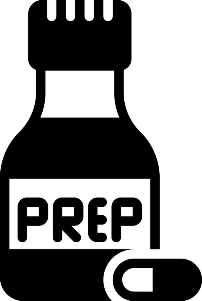 solid icon for prep vector