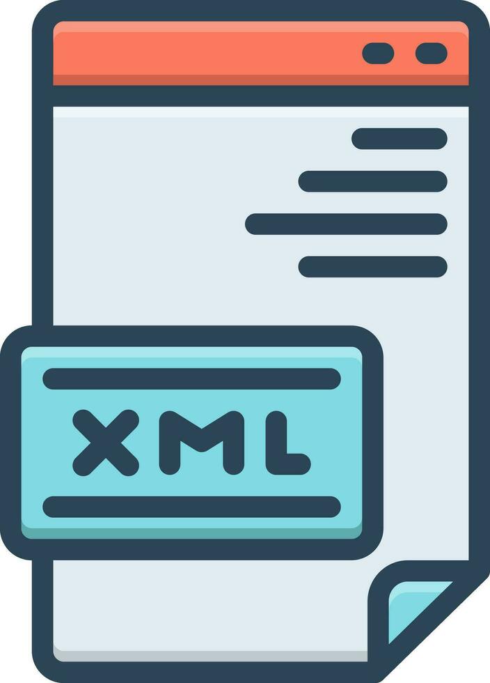 color icono para xml vector