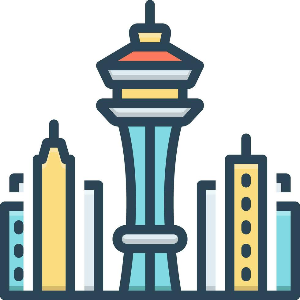 color icon for seattle vector
