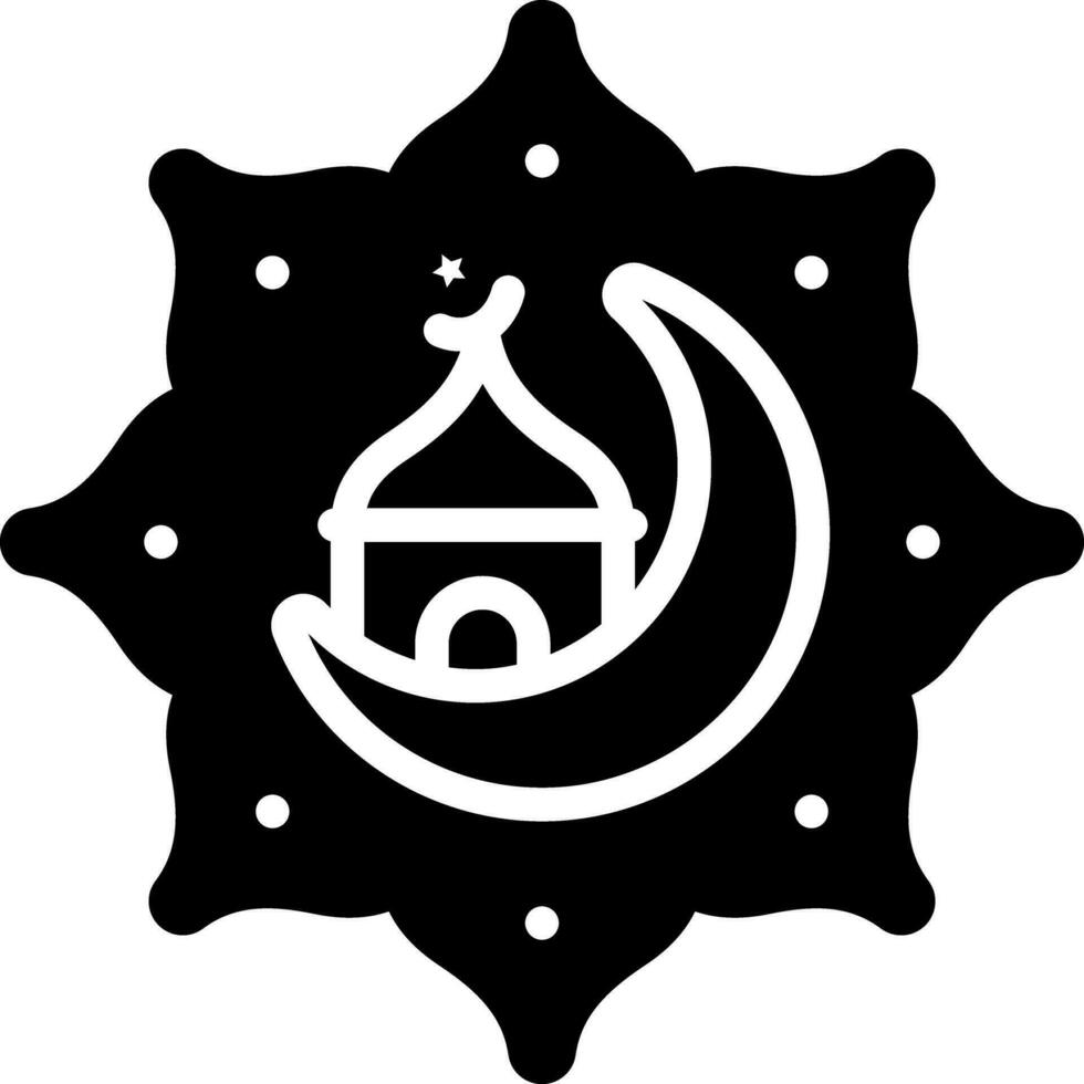 solid icon for islamic vector