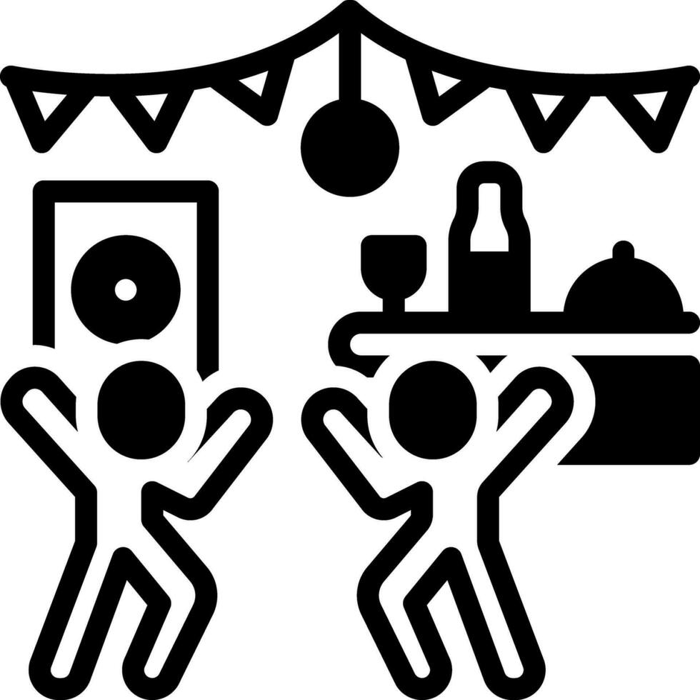 solid icon for party vector