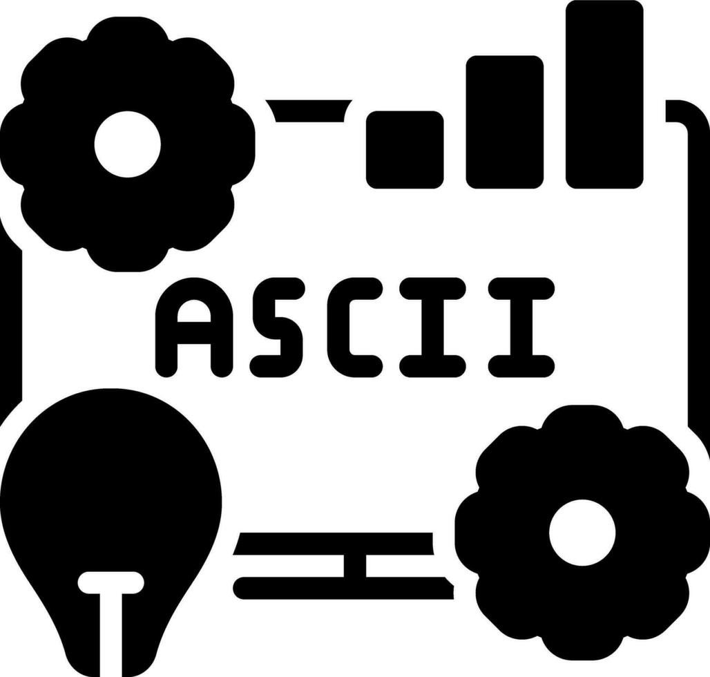 solid icon for ascii vector