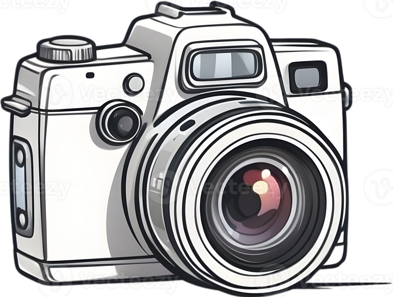 AI generated an camera icon cartoon png