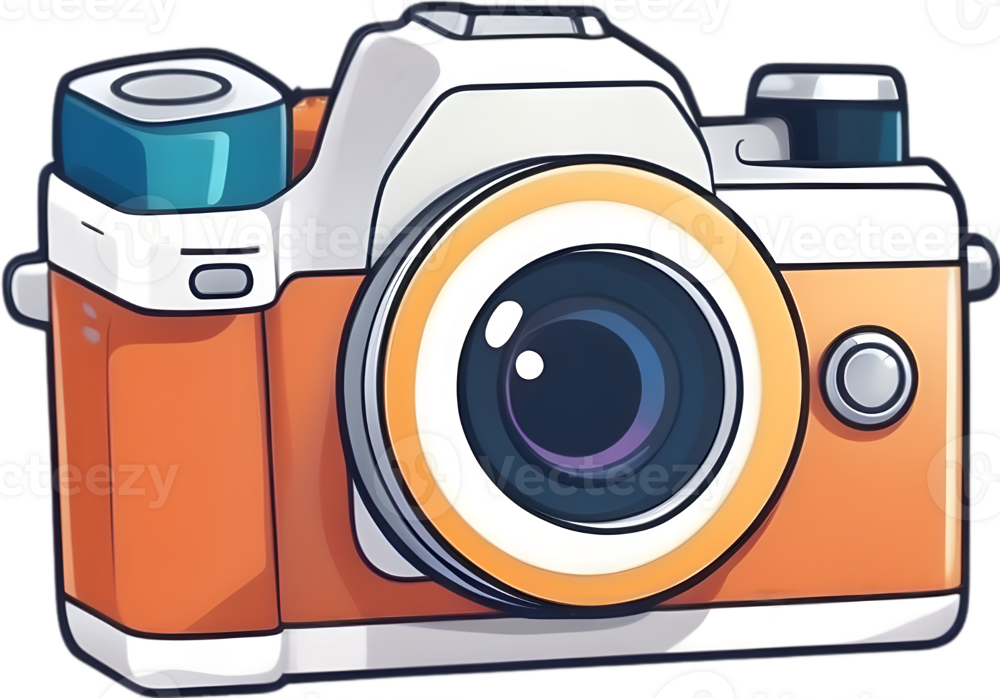 AI generated an camera icon cartoon png