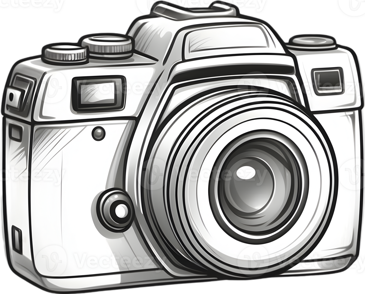 AI generated an camera icon cartoon png