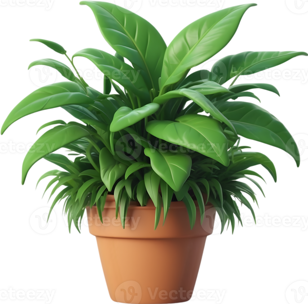 AI generated plant in a pot clipart png