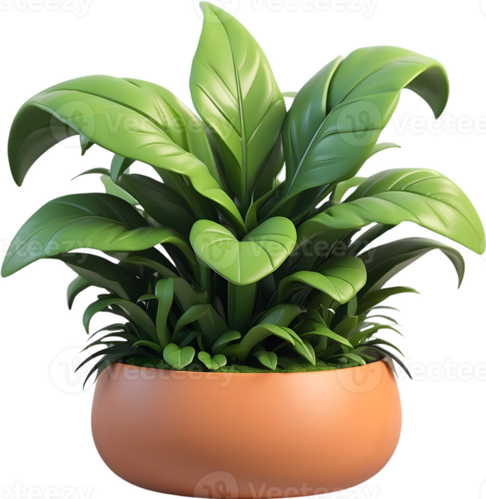 AI generated plant in a pot clipart png