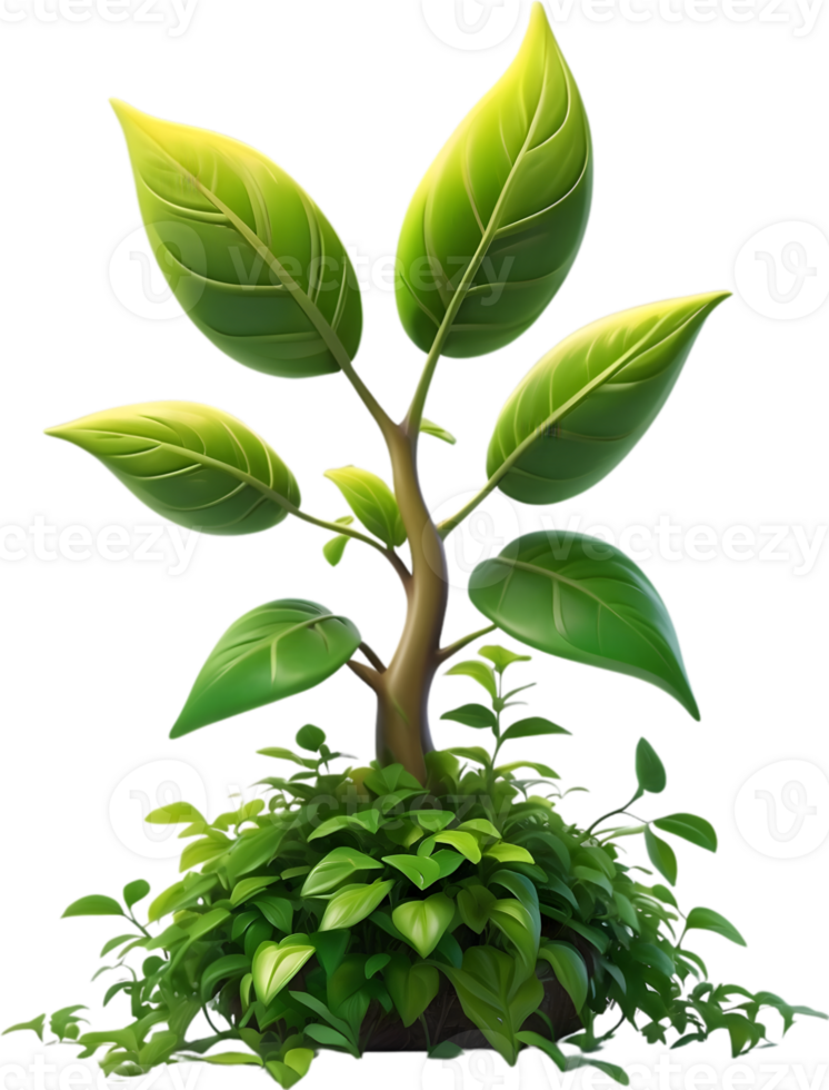 AI generated plant in a pot clipart png