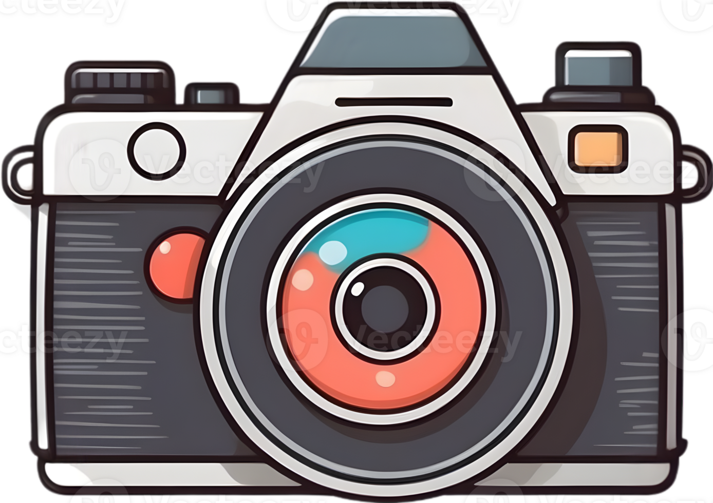 AI generated an camera icon cartoon png