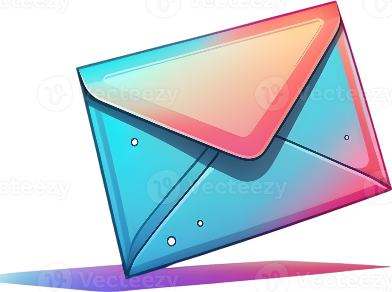AI generated an envelope with a mail icon png