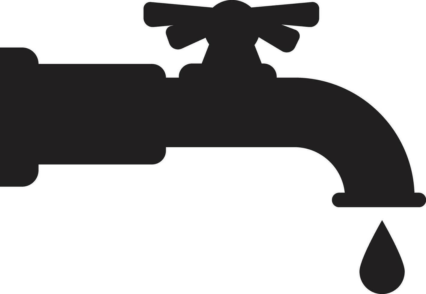 Faucet Icon, Tap Water Symbol Illustration vector