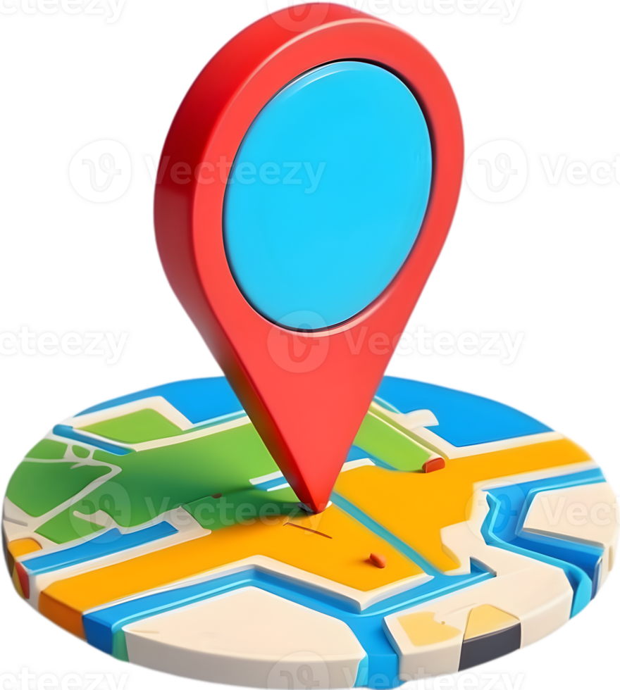 AI generated map pin icon png