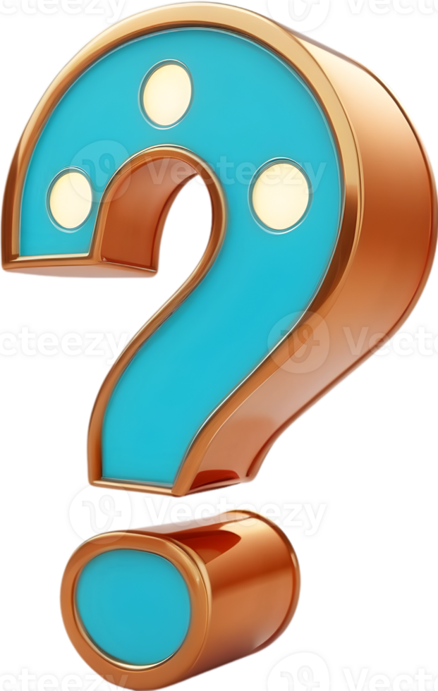 AI generated question mark png transparent background