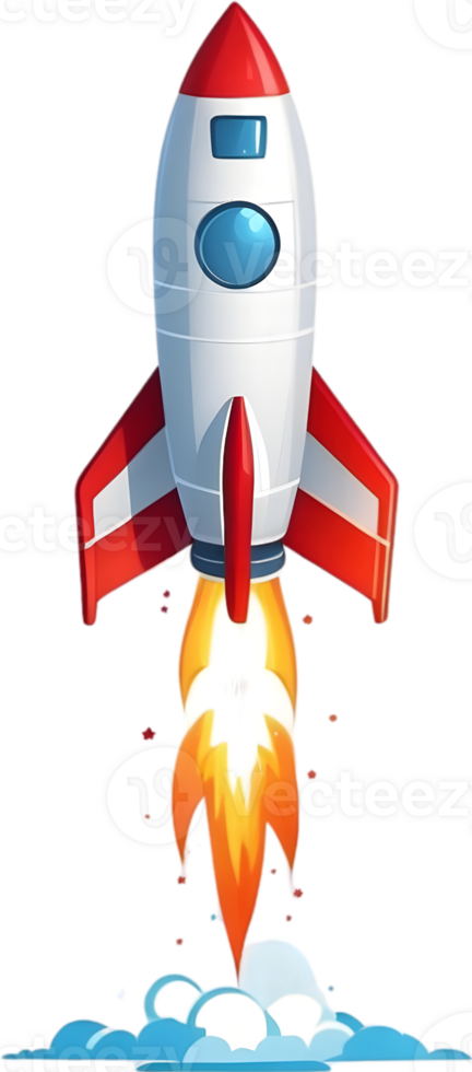 AI generated cartoon rocket ship, rocket, rocket ship, rocket, rocket png