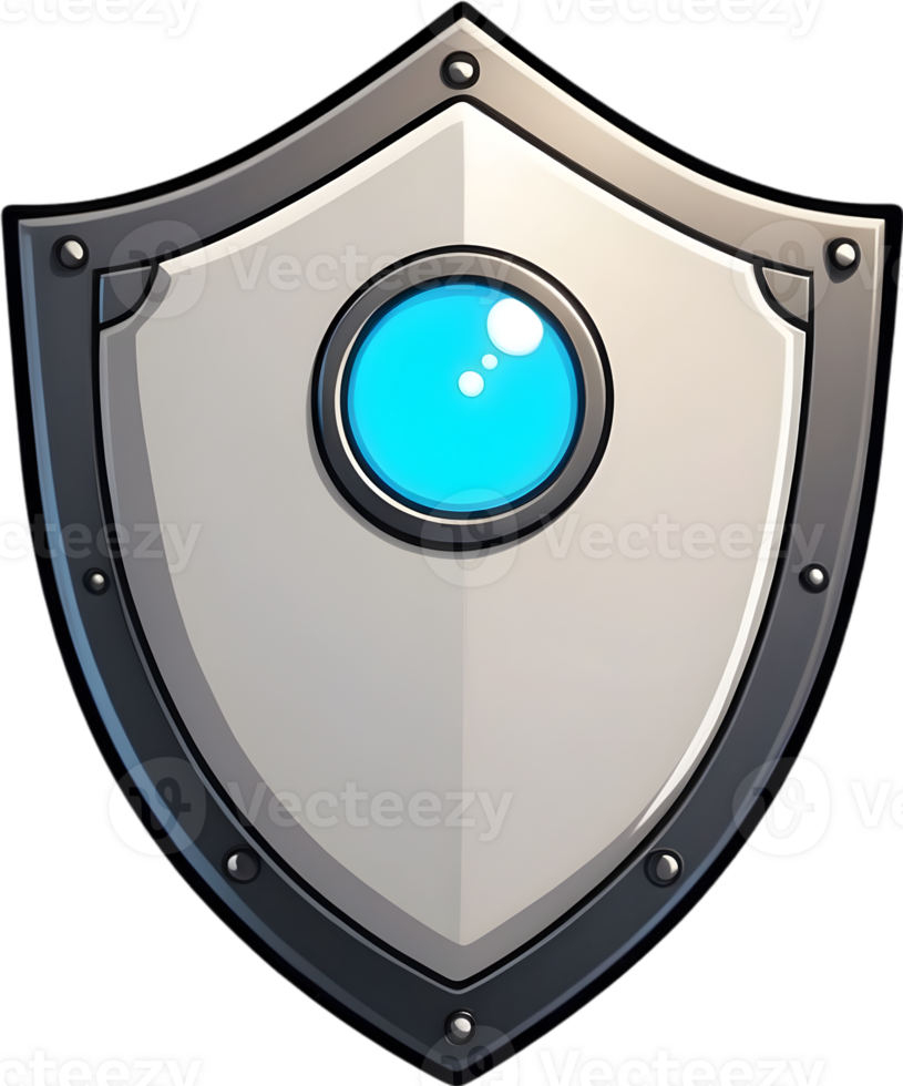 AI generated a shield cute png