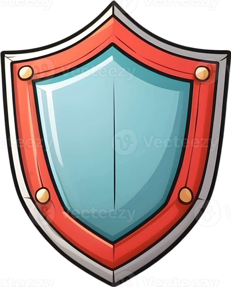 AI generated a shield cute png