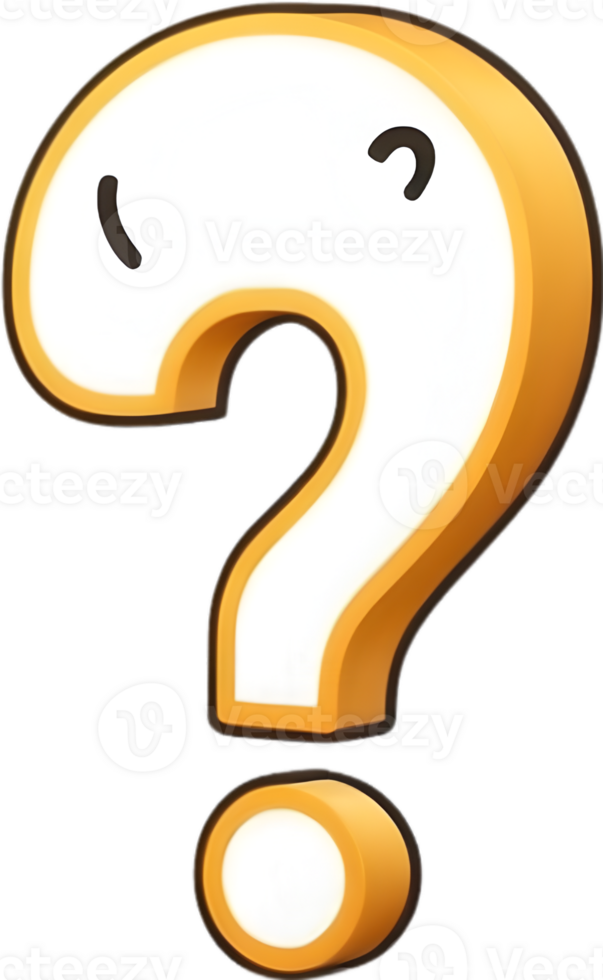 AI generated with question mark png