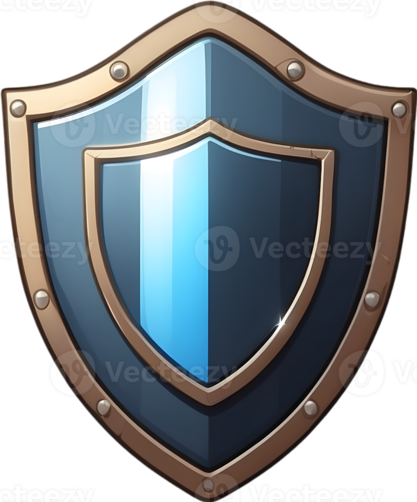 AI generated cute a shield cartoon  style png