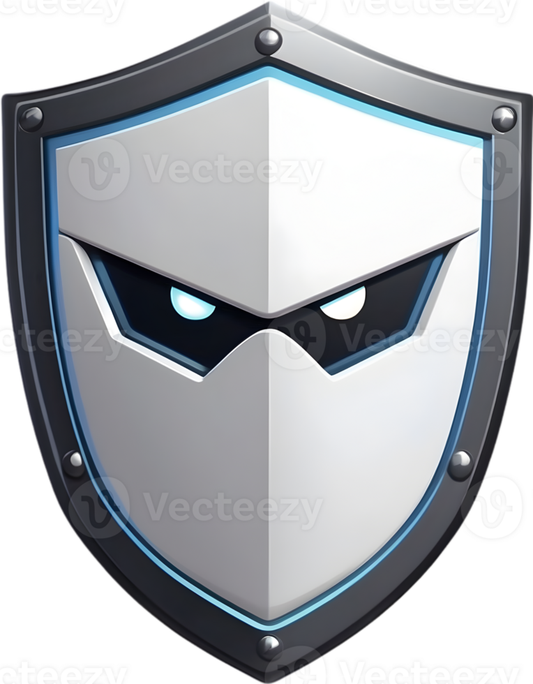 AI generated cute a shield cartoon  style png