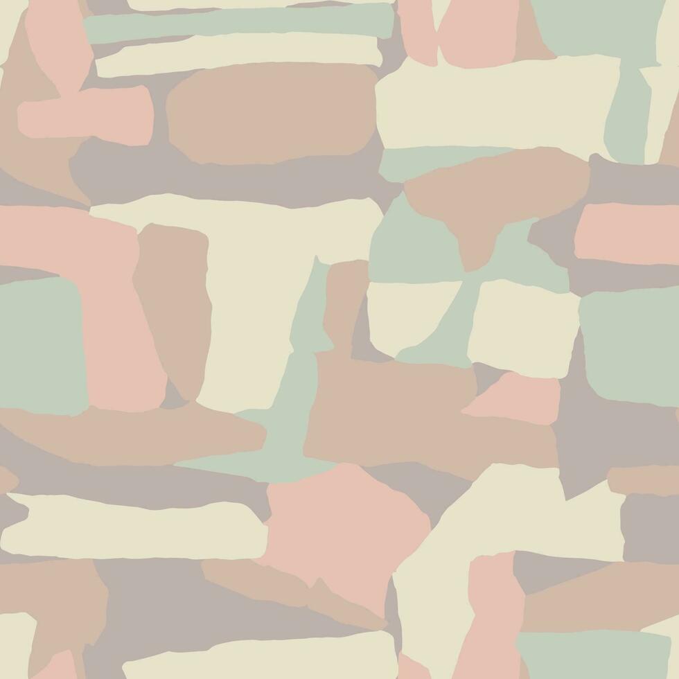 Vector stones motif layers color blocking illustration seamless repeat pattern digital artwork