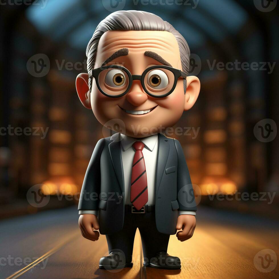 AI generated 3d cartoon of a president photo