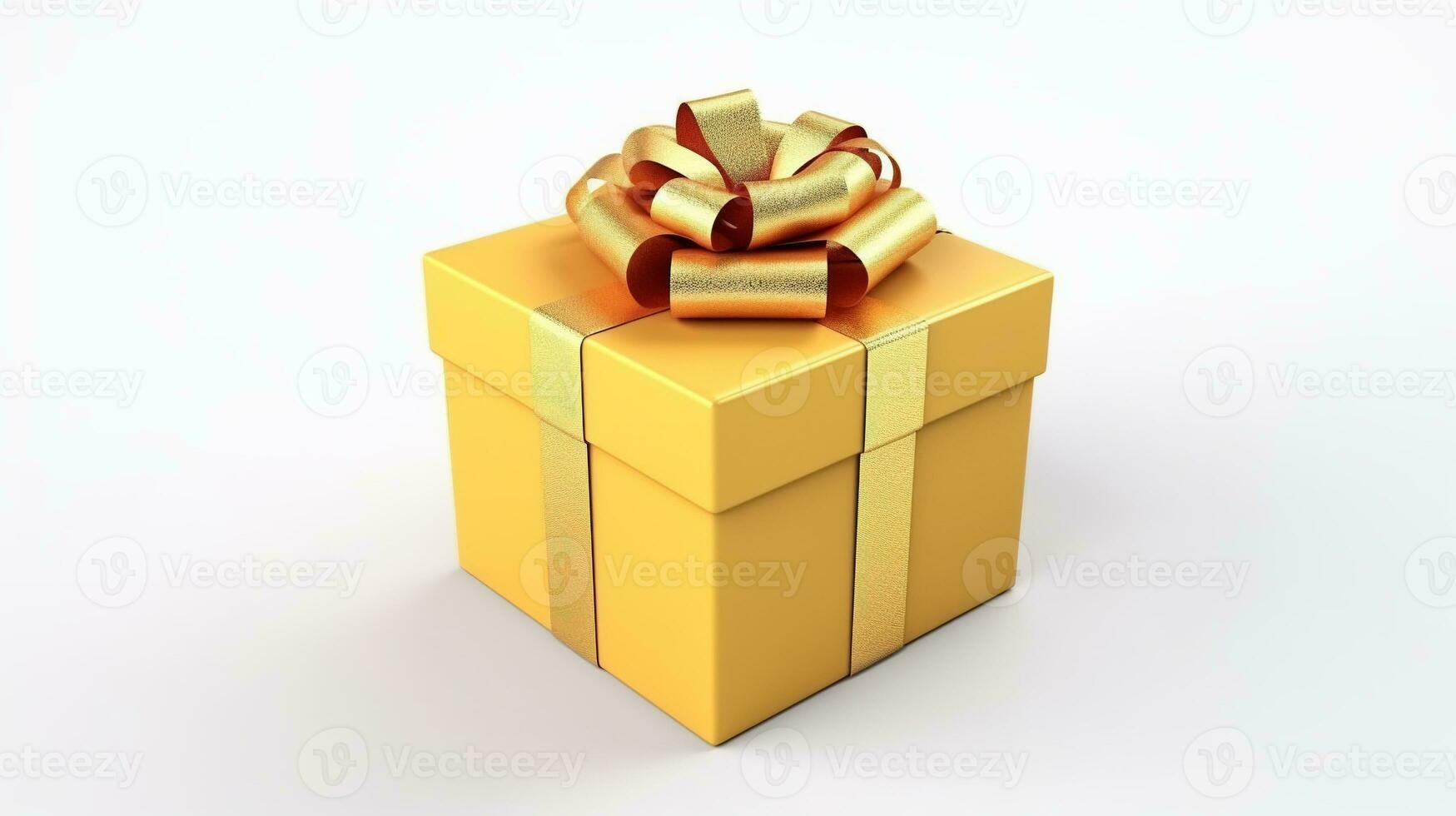 AI generated Christmas Gift Isolated on the White Background photo