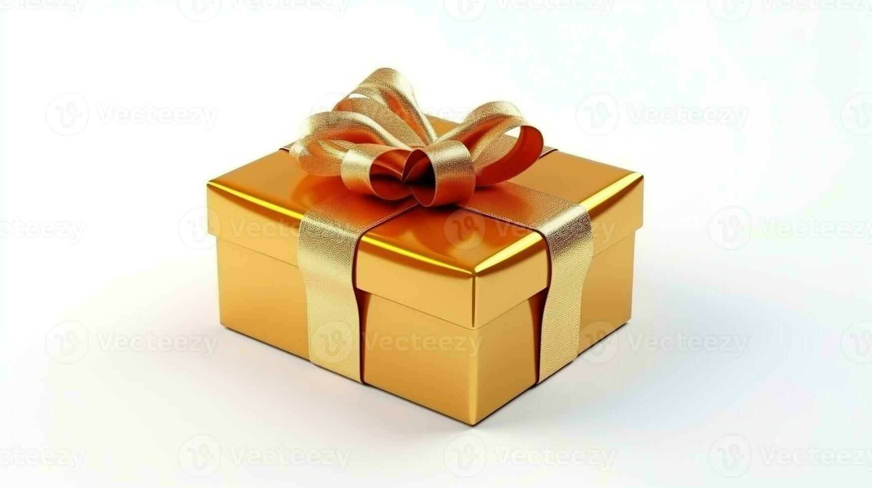 AI generated Christmas Gift Isolated on the White Background photo