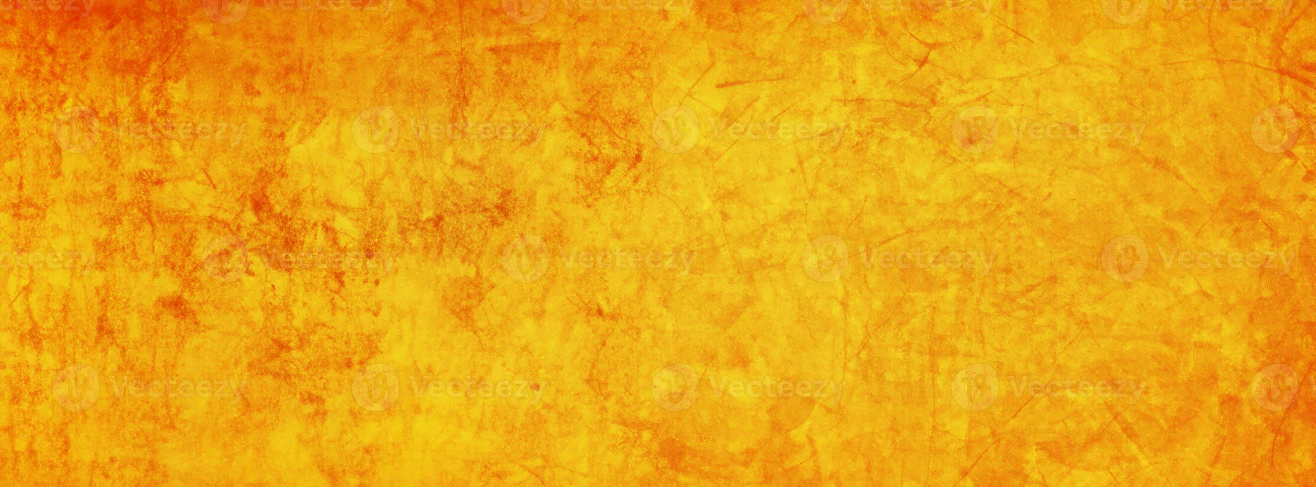 yellow and orange cement texture wall banner in summer background photo