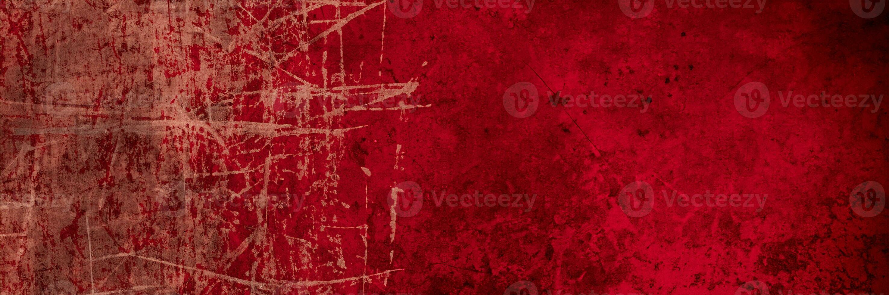 Old wall texture cement black red  background abstract dark color design are light with white gradient background. photo
