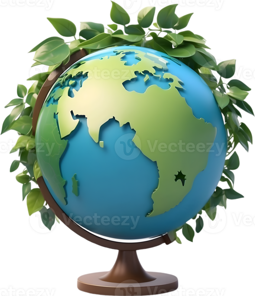 AI generated earth logo for world environment safe png