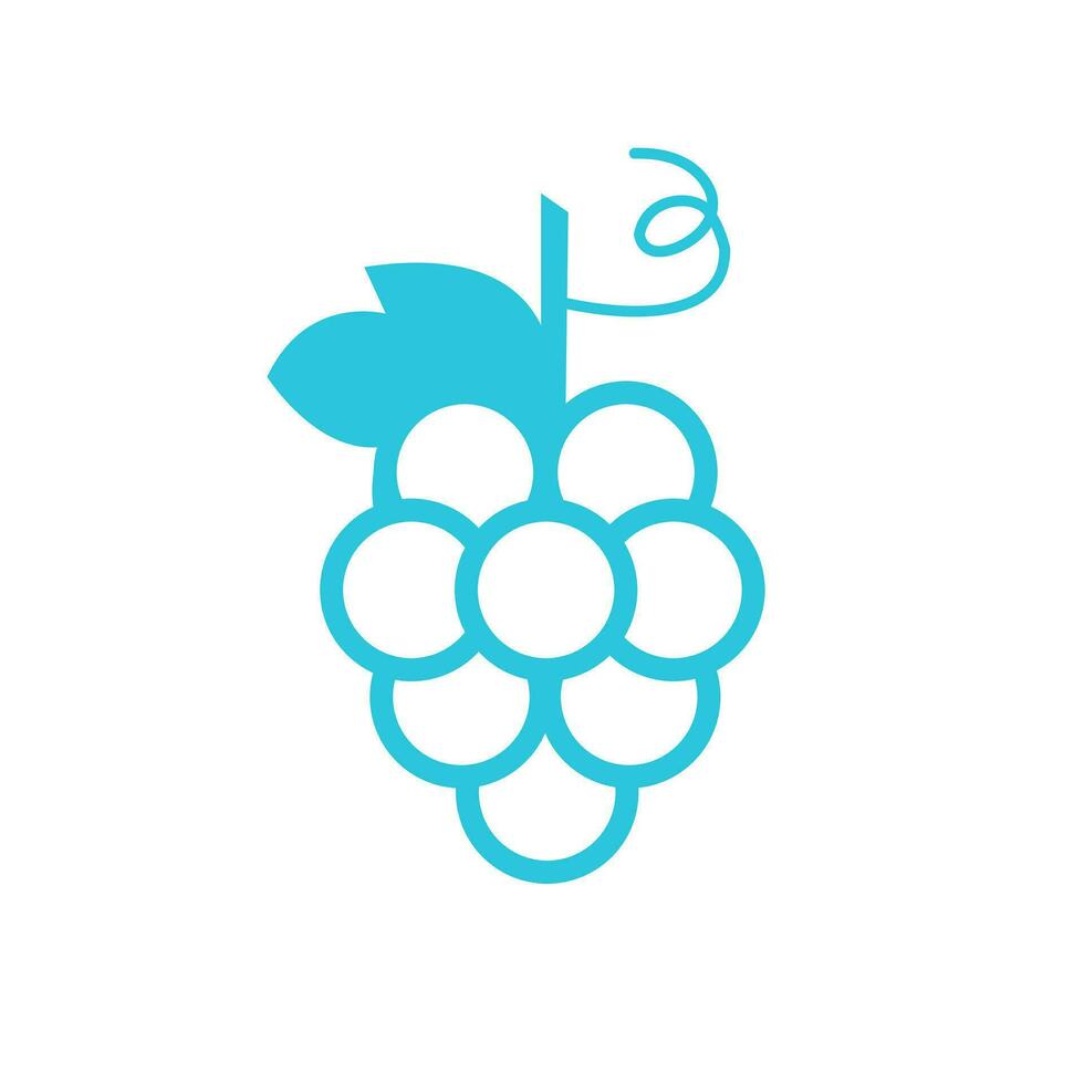 Shine Muscat grape. From blue icon set. vector