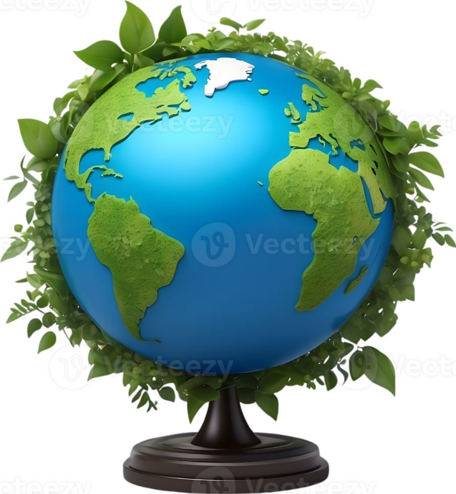 AI generated earth logo for world environment safe png