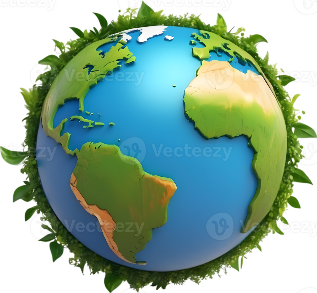 AI generated earth png, globe png