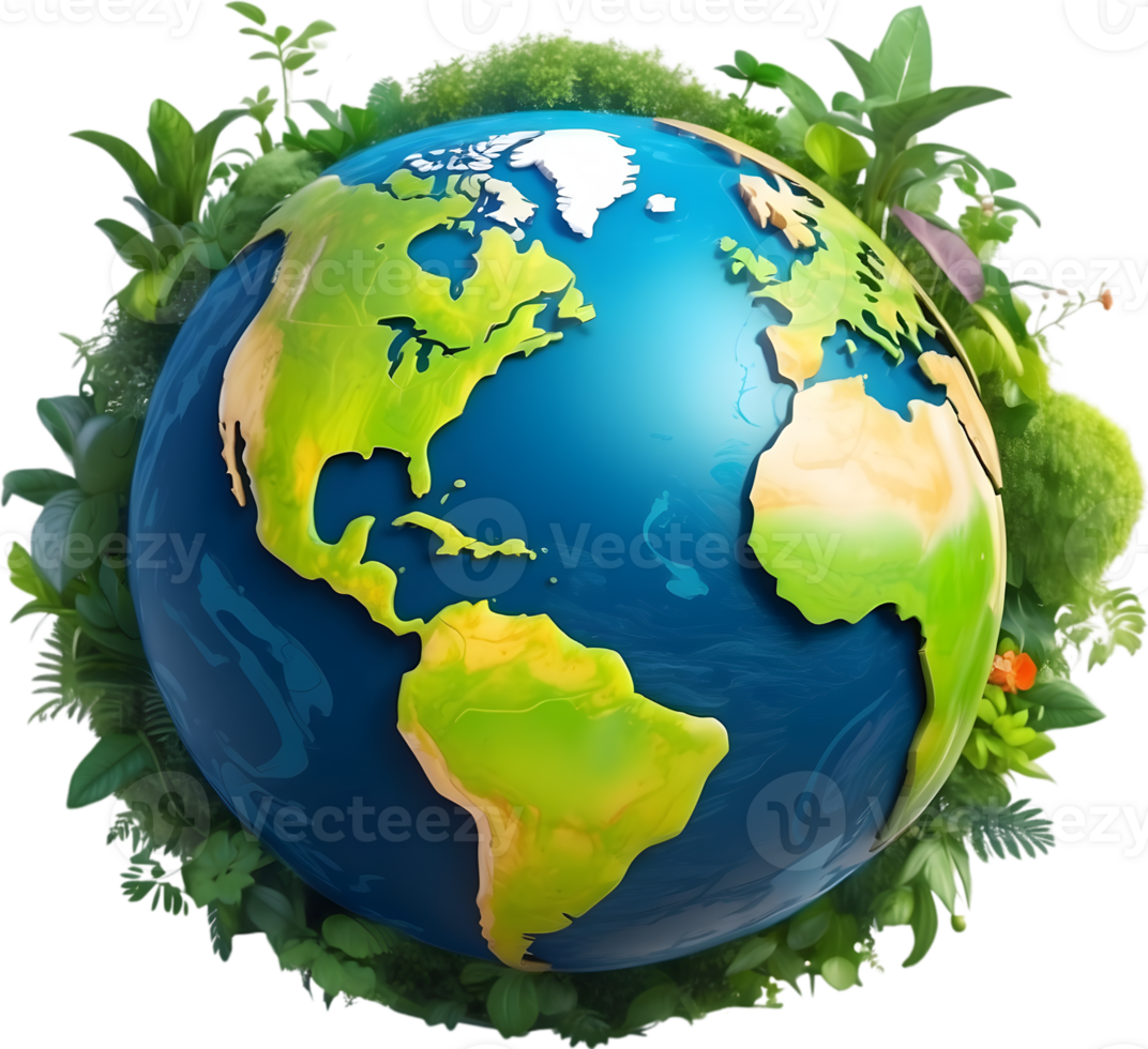 AI generated earth png, globe png