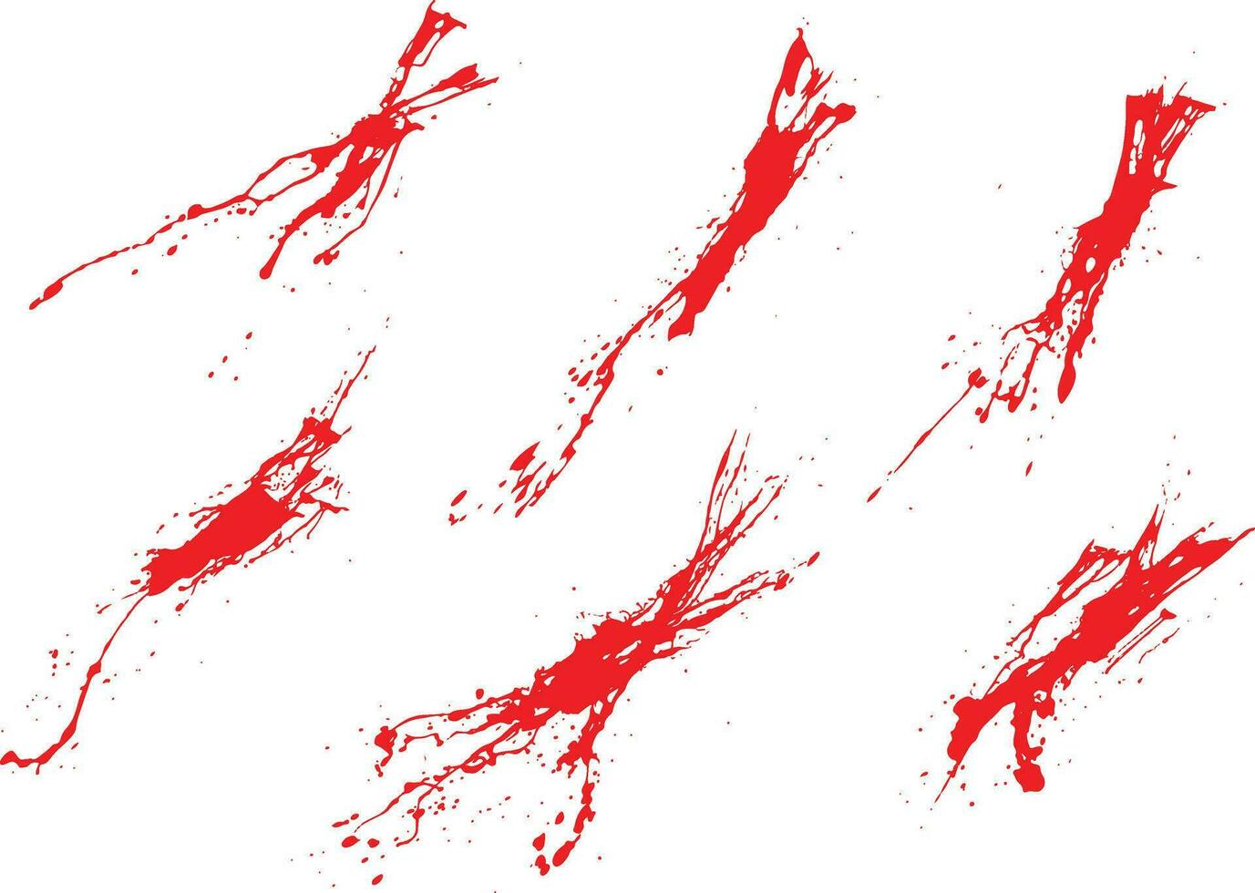 Blood spooky crime splash vector set