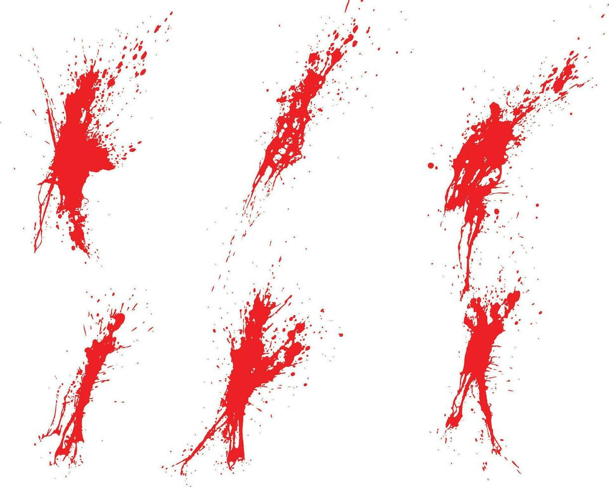Set of red bleeding vector