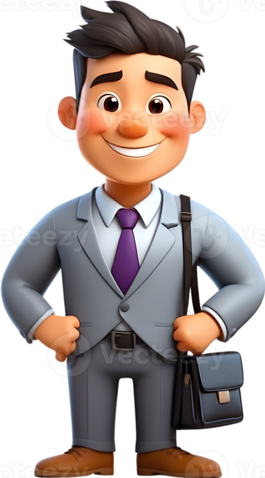 AI generated a Cartoon Business man png