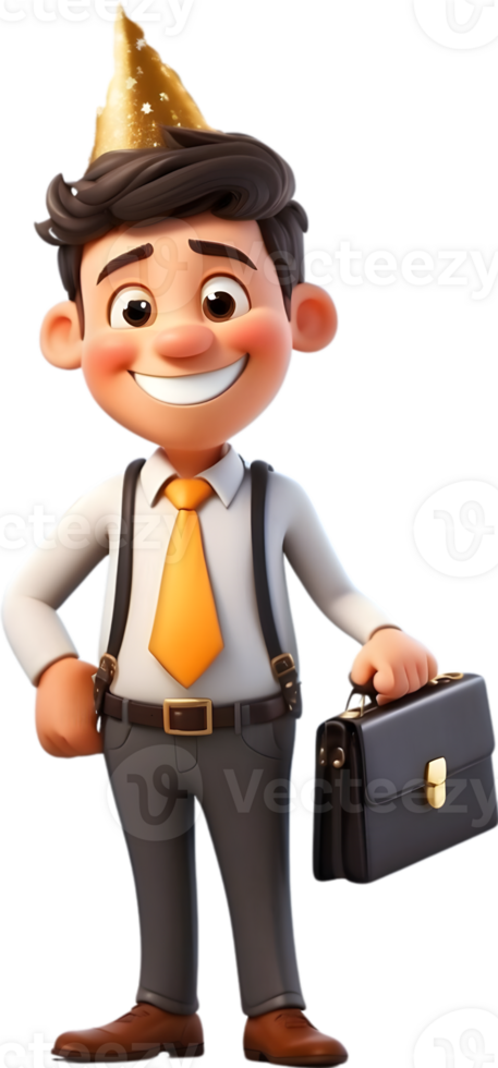 AI generated a Cartoon Business man png