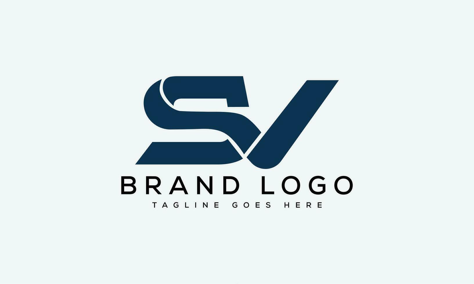 letter SV logo design vector template design for brand.