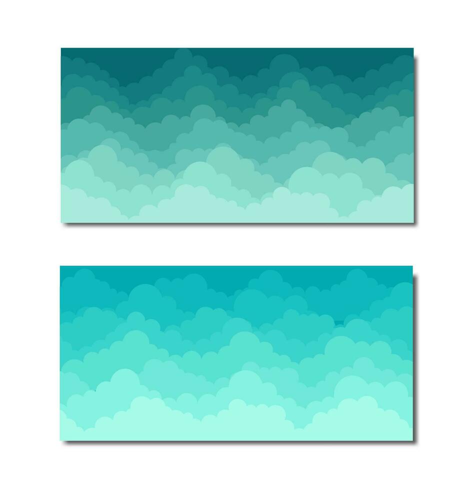 Collection Sky and Clouds Beautiful sky Background flat design background cloud illustration vector