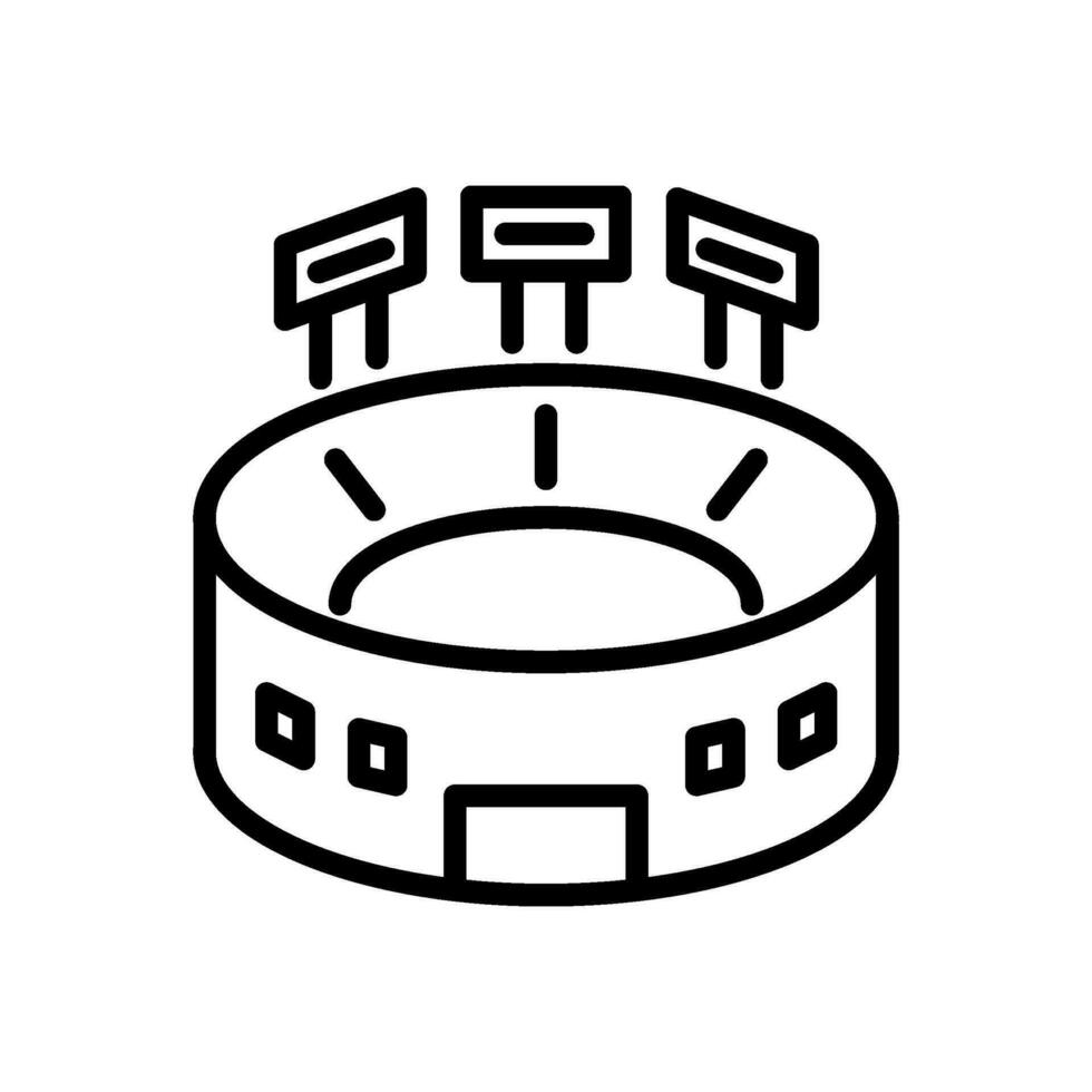 stadium icon vector in line style