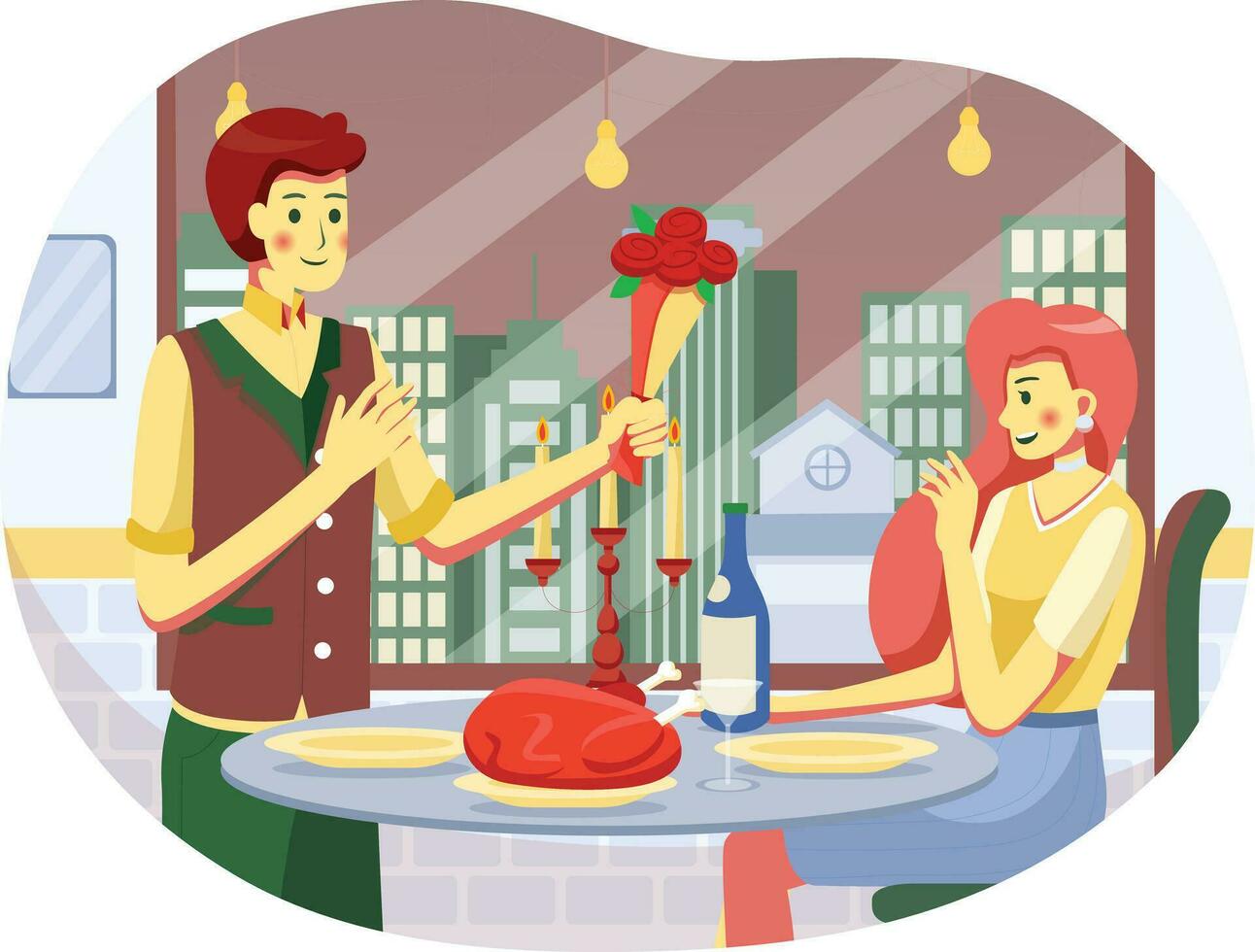 valentine's day proposal vector